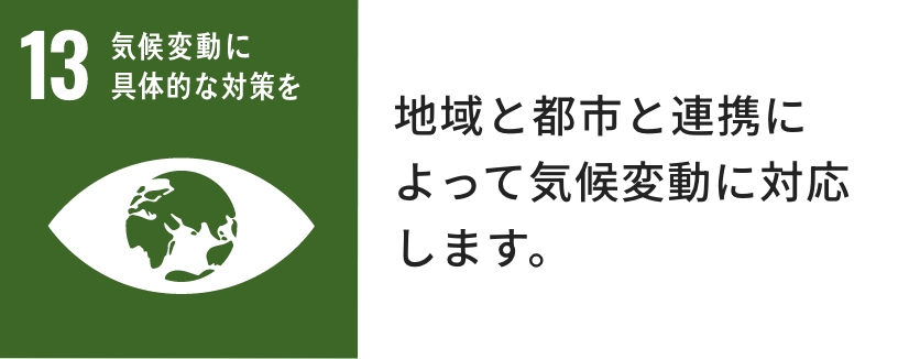 13_気候変動に具体的な対策を_地域と都市と連携によって気候変動に対応します。